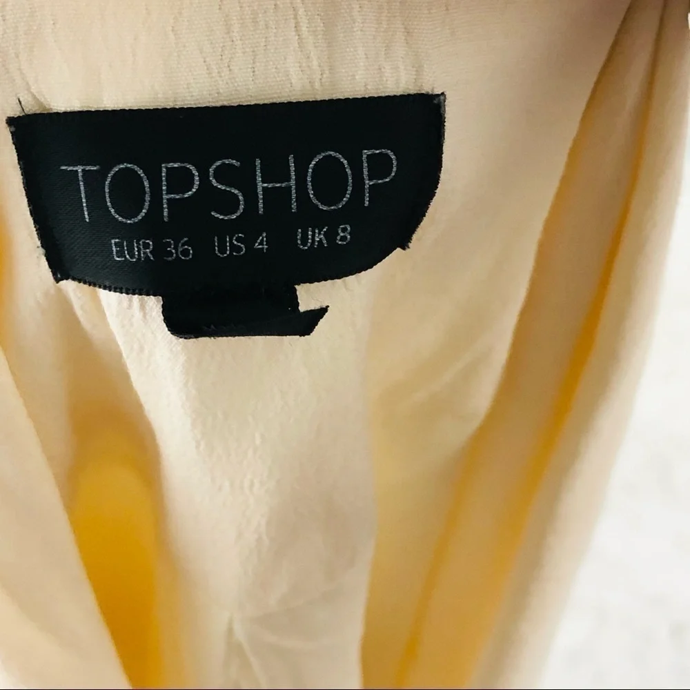 TOPSHOP cream long sleeve blazer women’s sz S 4 - Picture 3 of 5